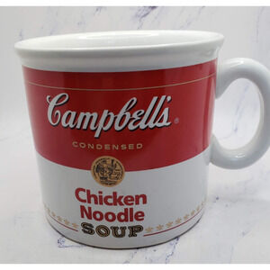 Vintage Ceramic Campbell's Chicken Noodle Soup Large Mouth Coffee Mug 1996
